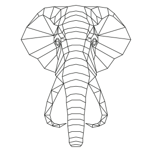 muurstickers-geometrische-dieren-olifant
