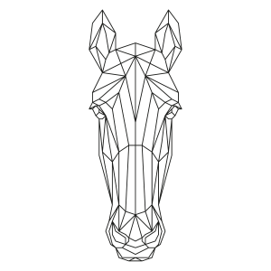 muurstickers-geometrische-dieren-paard