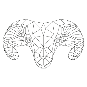 muurstickers-geometrische-dieren-steenbok