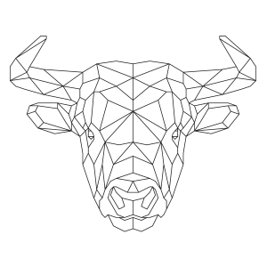 muurstickers-geometrische-dieren-stier